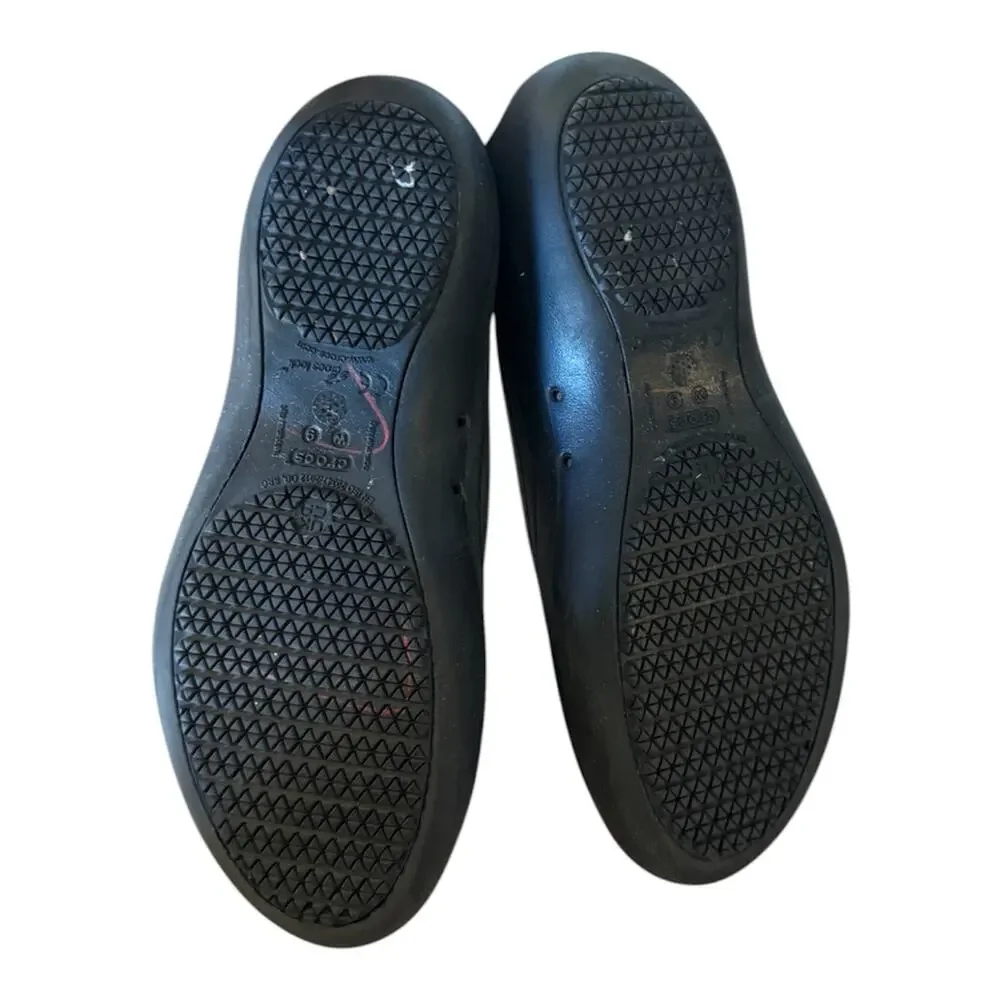 Crocs At Work Alice Work Flat in Black, Professional Women’s Size 9